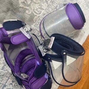 Purple and Blue VR Headset.12 pack Adjustable& Reusable Flip Up face Shileld Vis